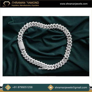 Unisex 18MM 48,55 CTS Moissanite diamante 355.636 gramos cadena de eslabones cubanos helados sólido 48,55 CTS 355.636 gramos collar competitivo - Product Image 6