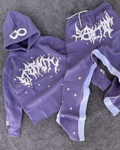 2024 Logo personnalisé bouffée impression pull léger hiver vêtements actifs Jogging survêtement ajusté pour un usage décontracté en gros - Product Image 1