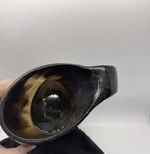 แก้วเซรามิกทรงแตรสำหรับดื่มทำมือแกะสลักแบบไวกิ้งทำเองแตรทำจากธรรมชาติขัดเงาสูงจากอินเดียสำหรับไวน์และเบียร์ - Product Image 6