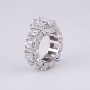 Anillos de Hip Hop para mujer con diamantes cultivados en laboratorio de alta calidad, gran oferta, oro de 14 KT, VVS, claridad, joyería de moda de boda de lujo - Product Image 6