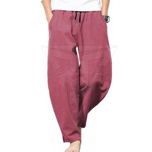 Pantalon en coton décontracté pour hommes avec logo personnalisé Service professionnel OEM à bas prix, taille moyenne, motif droit, à vendre - Product Image 1