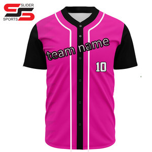 Maillot de baseball uni personnalisé 100% polyester Séchage rapide Respirant Anti-UV Anti-bactérien Unisexe pour adultes Tenue d'équipe OEM - Product Image 3