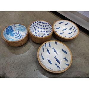 Juegos de cuencos esmaltados, utensilios de cocina, vajilla, juego de servir, respetuoso con el medio ambiente, Acacia, Mango, madera, diseño personalizado, juego de cuencos para servir a la venta - Product Image 4