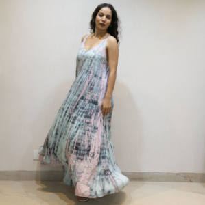 Relaxed and Stylish Rayon Tie Dye Long Maxi <b>Dress</b> for Women Spaghetti <b>Loose</b> <b>Dress</b> for Stylish,Comfortable, Breathable for Summer - Product Image 2