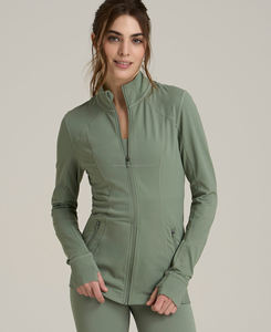 Veste de fitness zippée pour femme, coupe ajustée, col montant, haute qualité, pour la gym et le yoga, respirante, écologique, séchage rapide - Product Image 2