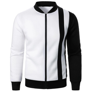 Chaqueta de béisbol abotonada de algodón y poliéster para hombre, chaqueta universitaria con bloqueo de Color, chaquetas Letterman - Product Image 1