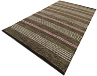 Prix direct usine Tapis Dhurrie moderne indien fait main léger à rayures en jonc de mer, grande tapisserie plate tissée, ensembles de tapis d'intérieur