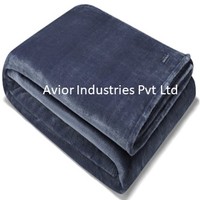 Avior Industries PVT LTD, manta de forro polar de color sólido reciclado RPET al por mayor para sofá de Casa de avión de viaje a granel