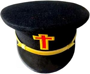 Gorro de los Caballeros Templarios, Grado de Comandante, con Bordado de Rayos en Metal Dorado, Insignia Masónica - Product Image 2