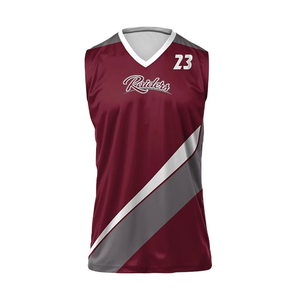 Custom Men's Sleeveless Volleyball Uniforms Latest Designs Beach Volleyball Jerseys in Stylish Sets - Product Image 1