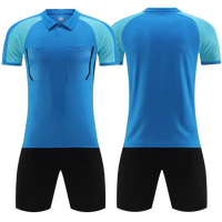 Conjunto de Uniforme de Árbitro de Fútbol 2025, Unisex, Cuello Camisero, Bolsillos Completos, Manga Corta, Futsal, Estampado, Transpirable, Secado Rápido