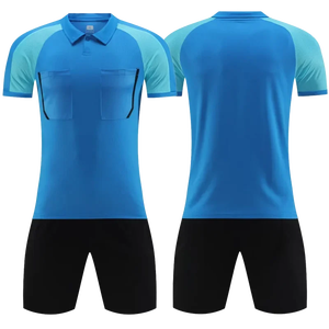 2025 nouvel arbitre Football maillot ensemble hommes Football col rabattu poches complètes manches courtes Futsal maillot pour juge vêtements - Product Image 2