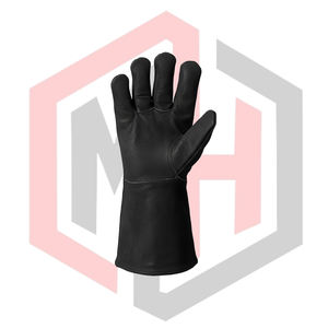 Gants de soudage en cuir de tigre noir, cuir de vache, ajustement ergonomique, antistatiques, épaisseur 7 oz, longueur 16 pouces, sans silicone, sans poudre - Product Image 3
