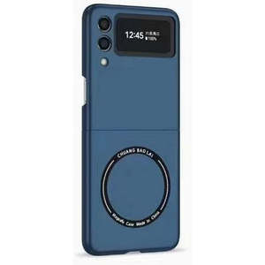 เคส Samsung Galaxy Z Flip7 2025 รุ่นพรีเมียมแบบด้าน พร้อมวงแหวนแม่เหล็ก สีน้ำเงิน - Product Image 1