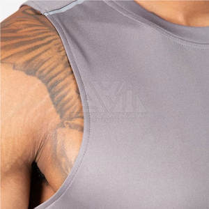 Camiseta sin mangas de gimnasio para hombre, de secado rápido, transpirable, para entrenamiento deportivo, con logo personalizado, OEM, al por mayor - Product Image 5