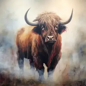 Carrelage décoratif et accent sur le thème du bison NOVAE Animal Art Dosseret Mural OB-NOV36AT Peintures murales - Product Image 1