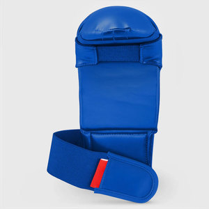 2025 azul 8oz PU cuero Karate guantes de boxeo Pakistán hecho a mano buen vendedor último estilo con diseño transpirable único - Product Image 3