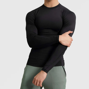 Rash Guard OEM Sublimation Printed MMA Bjj Rash Guard Compression Shirts for Men's Short Sleeve Rash Guard Shirts - Product Image 1