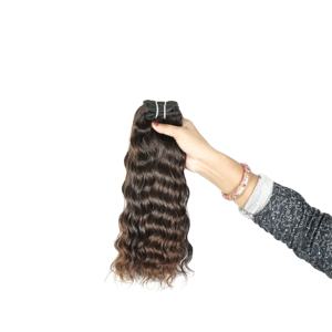 100% Virgen cutícula alineada procesamiento no químico rizado ondulado negro templo recto extensiones de cabello humano paquetes de onda Natural - Product Image 5