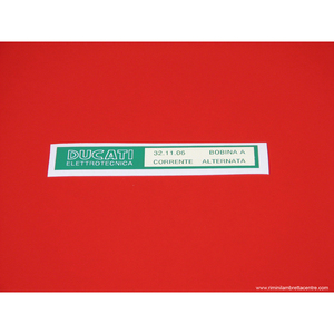 Pegatina 'Ducati' para H.T. bobina - Product Image 1