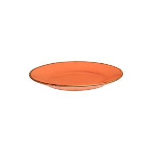 Assiette plate orange au design minimaliste 28 cm, assiette de service en porcelaine, collection Seasons - Product Image 2