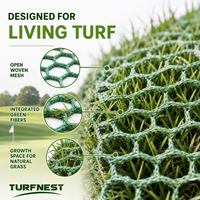 Gazon hybride Turfnest pour terrains de golf, renforcement en herbe naturelle pour les zones de départ, terrains de practice, gazon vert sur mesure en rouleau jusqu'à 4m x 50m