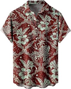 Vente en gros Offre Spéciale été imprimé partout nouveau vêtements de plage hawaïens chemises pour hommes à imprimé floral chemises pour hommes à manches courtes - Product Image 1