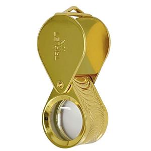 Loupe de bijoutier, loupe grossissante, finition dorée, design à facettes de diamant, pliable, loupe de poche 10X en verre pour observer les diamants et les pierres précieuses - Product Image 1