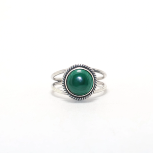 Wholesale Fashion Fine Jewelry 925 Sterling Silver <b>Ring</b> for Women Malachite <b>Ring</b> Wedding Gift Jewelry Handcrafted - Product Image 1