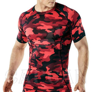 Nouveau T-shirt tendance Rash Guard 100% T-shirts à col rond en polyester avec compression et tissu personnalisable - Product Image 3