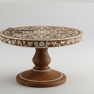 แท่นวางเค้กทำจากไม้ที่ทำด้วยมือสำหรับขนมหวานและของตกแต่งทำจากไม้สีน้ำตาลสุดหรูเป็นมิตรต่อสิ่งแวดล้อม - Product Image 3