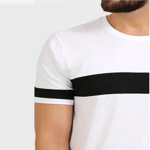 เสื้อยืดสีดำสีขาวสำหรับผู้ชายเสื้อยืดพิมพ์โลโก้ผ้าฝ้าย100% แบบกำหนดเอง - Product Image 2