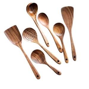 Natural <b>Wooden</b> Cutlery <b>Set</b> <b>Wooden</b> Spoons Knife Fork <b>Set</b> Cookware <b>Sets</b> Home Using Accessories - Product Image 3