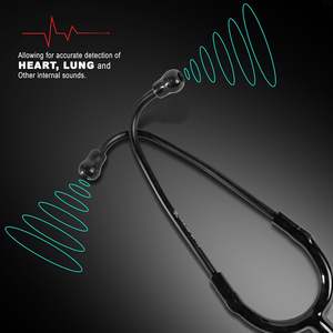 Estetoscopio Manual de Doble Cabeza OTICA Totalmente Negro, Clase II, para Médicos y Estudiantes de Medicina |   Pieza de Pecho de Aluminio con Sonido Nítido, 1 Año de Garantía - Product Image 3