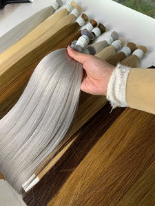 Extensions de cheveux en vrac Produit de vente chaud 2025 couleur gris argent 60cm naturel droit 100% cheveux vietnamiens de haute qualité - Product Image 6