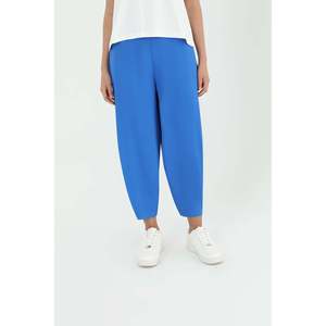 Puane Women's Linda Fabric Shalwar Style <b>Harem</b> <b>Trousers</b> - Comfortable Relaxed Fit Pants for Daily & Special Occasions, Sax Blue - Product Image 4