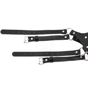 หน้ากากหนังแท้สำหรับการพันธนาการ อุปกรณ์เสริมสำหรับผู้ใหญ่ที่เซ็กซี่ พร้อมการปรับขนาดที่สามารถปรับได้ และหน้ากากหนังที่ทนทาน - Product Image 5