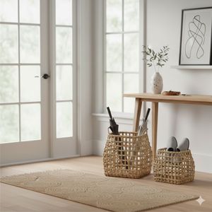 Ensemble de 2 paniers GENTONG en écorce de bananier, artisanat - Product Image 4