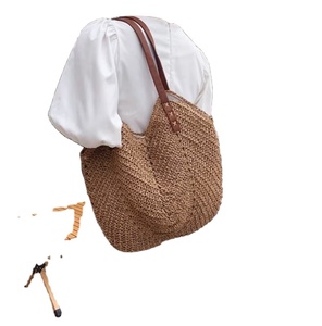 Bolso de Hombro de Paja Moderno para Mujer, Bolsos de Paja Elegantes, Bolsos de Mano de Paja Personalizados para Mujer, Productos al por Mayor - Product Image 1