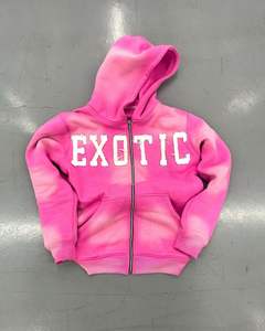 Sweat-shirts et sweats à capuche zippés pour hommes, personnalisés OEM, de haute qualité, brodés, effet délavé soleil, doublés, 100 % polaire - Product Image 2