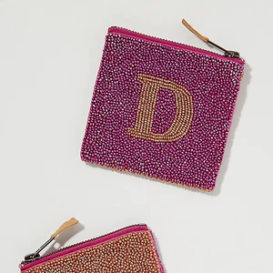 Porte-monnaie en perles fait à la main pour les amoureux de l'océan, pochette en perles sur le thème de la plage, sac artisanal inspiré de la mer, petit sac pour femmes et filles - Product Image 1