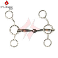 Premium Sweet Iron Junior Cow Snaffle Bit Culotte Western Horse Riding Bit avec incrustations de cuivre Embouchure de contrôle doux