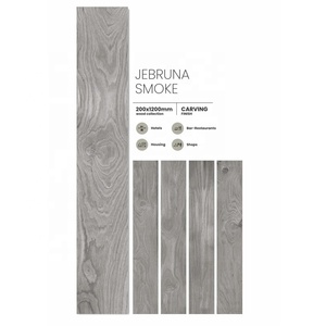 Top venta Jebruna marrón tallado en madera acabado 200X1200 tablones de madera azulejos para paredes y decoración de suelo borde perfecto para la habitación - Product Image 6