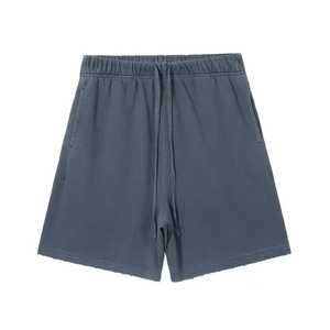 กางเกงขาสั้นผู้ชายทรงหลวมสไตล์ลำลอง ผ้าเดนิม ระบายอากาศได้ดี เป็นมิตรกับสิ่งแวดล้อม ผลิตจากผ้าฝ้าย 100% เนื้อเฟรนช์เทอร์รี่ฟลีซ สีซีดแบบวินเทจ สไตล์ไฮสตรีท - Product Image 2