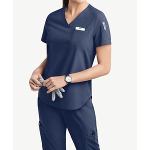 Custom Branding Uniforms High Demand Wholesale Women's <b>Scrub</b> <b>Set</b> Stylish Soft Straight Fit Cargo Pockets Medical Staff <b>Scrub</b> <b>Set</b> - Product Image 6