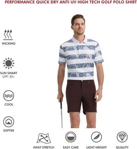 Camisas de Golf Casuales para Hombre de Alta Calidad a Precio de Fábrica OEM, Tejidas, de Secado Rápido, Transpirables, Bordadas, Personalizadas al por Mayor - Product Image 5