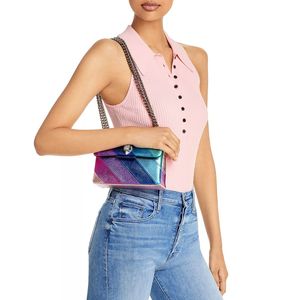 กระเป๋าถือสะพายข้างหนังแท้ลายทางสีน้ำเงินรุ่นมินิเคนซ์ซ์เวนส์สำหรับผู้หญิงจากเคิร์ต ไกเกอร์ ลอนดอน ขนาดปกติ ดีไซน์ทันสมัย - Product Image 2