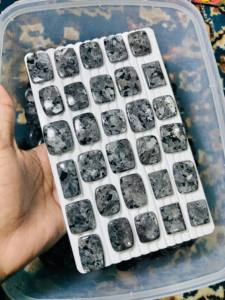 Cabujones de Larvikita 100% Naturales al por Mayor, Cristales Naturales con Parte Posterior Plana para la Elaboración de Joyas Curativas, Piedras Preciosas Sueltas Semipreciosas - Product Image 2