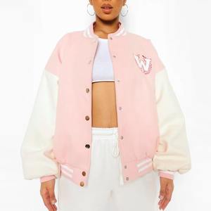 Veste de baseball universitaire de qualité supérieure, nouvelle collection, personnalisable, col à capuche, manteau en laine d'extérieur, veste de baseball pour femmes - Product Image 2