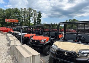 Kubota Compact Track Loader With Front Plow Orange Enclosed Cabin 4 Seats <b>LED</b> Headlights AWD Hydraulic Steering - Product Image 2